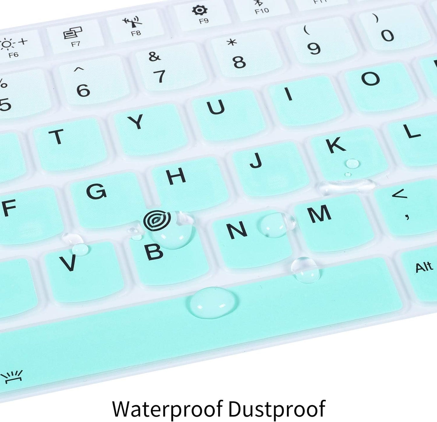 CaseBuy Keyboard Cover for 2022 15.6" Lenovo ThinkPad E15 Gen 4 3 2 T15 L15 T15p Gen 3 2 1 L15 P51s P52 P52s P53 P72 P73/ThinkPad E580 E590 E595 L580 L590/ThinkPad T570 T575 T580 T590, Gradual Mint