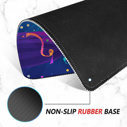 ITNRSIIET Mouse Pad Non-Slip Rubber Base Smooth Surface Stitched Edges Waterproof Durable Compatible with All Mice for Office & Gaming, Desk Accessory, 10.2x8.3x0.12 inch, PixelPartyCat