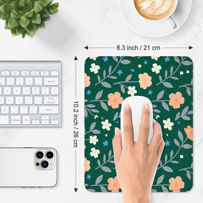 ITNRSIIET Mouse Pad Non-Slip Rubber Base Smooth Surface Stitched Edges Waterproof Durable Compatible with All Mice for Office & Gaming, Desk Accessory, 10.2x8.3x0.12 inch, VintageBloom