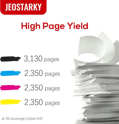 Compatible Canon 067H 067 Toner Cartridge Set Replacement for Canon 067H Compatible for Color ImageClass MF656Cdw LBP632Cdw MF654Cdw MF653Cdw LBP633Cdw MF650C LBP630C Printer (4 Pack)