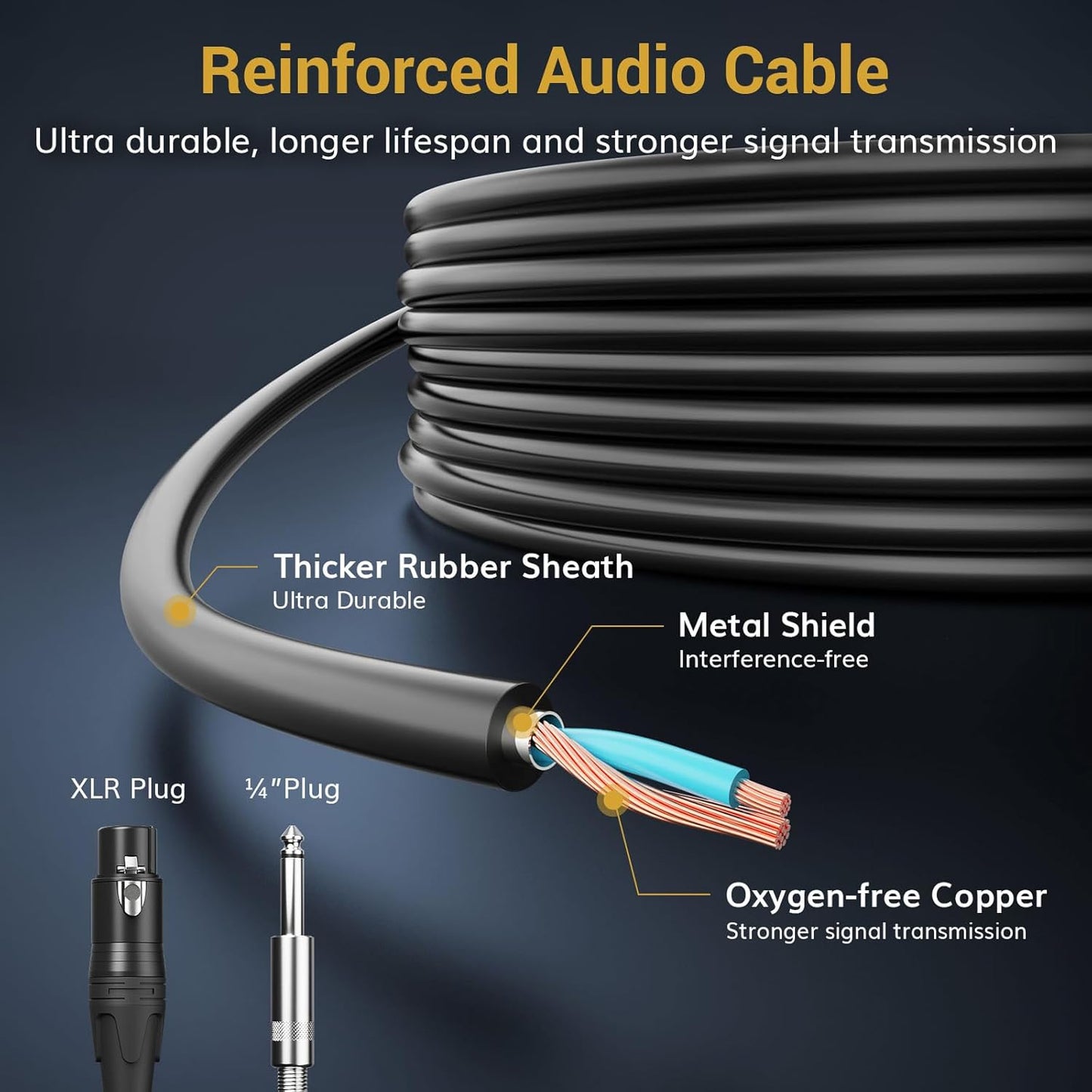 TONOR Professional Vocal Microphone for Singing, Dynamic Handheld Wired Karaoke Mic, Cardioid Studio Microfono with 4.5M XLR to 1/4" Cable, for Speakers/Mixer Machine/Amp/Speech/Karaoke and Outdoors