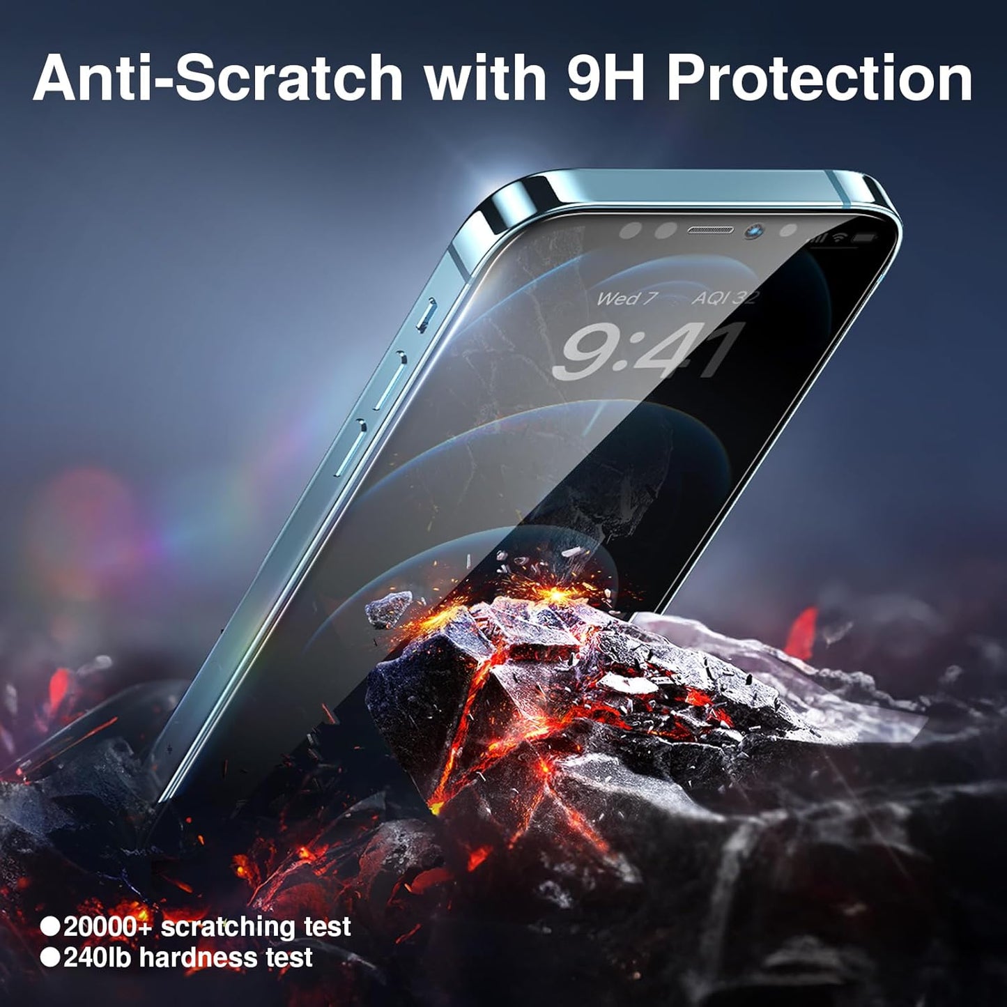 SMARTDEVIL 2+2Pack Privacy Screen Protector for iPhone 12 Pro Max with Camera Lens Protector,Shatterproof Tempered Glass[True 28°Anti Spy][9H Hardness][Auto Dust-Elimination Install][Bubble Free]