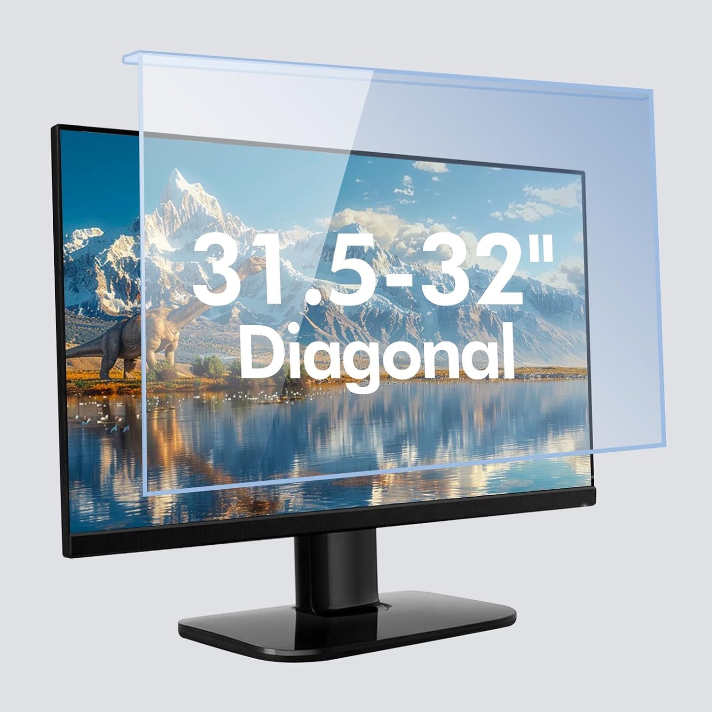 31.5-32 Inch Blue Light Filter for Computer Monitor, TV Computer Screen Blue Light Blocker Panel (28.5''x17.1''), Eye Protection Anti-Scratch HD Not Anti-Glare