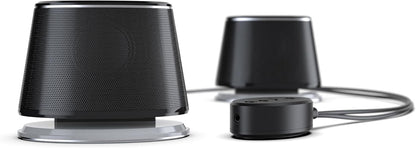 Amazon Basics Bluetooth Computer Speakers with USB 3.0 and Blue Lighting