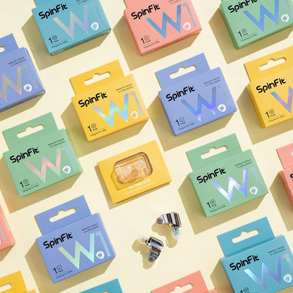 SpinFit W1 for IEM - M - Patented Medical-Grade Silicone Ear Tips, Double W-Shaped Tube Core, More Stability