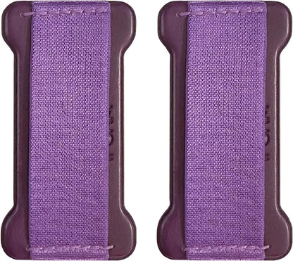 Phone Grip Strap Holder for Hand, Universal Finger Strap Phone Holder, Finger Selfie Grip Compatible with Most Smartphones (Deep Purple) -2PC