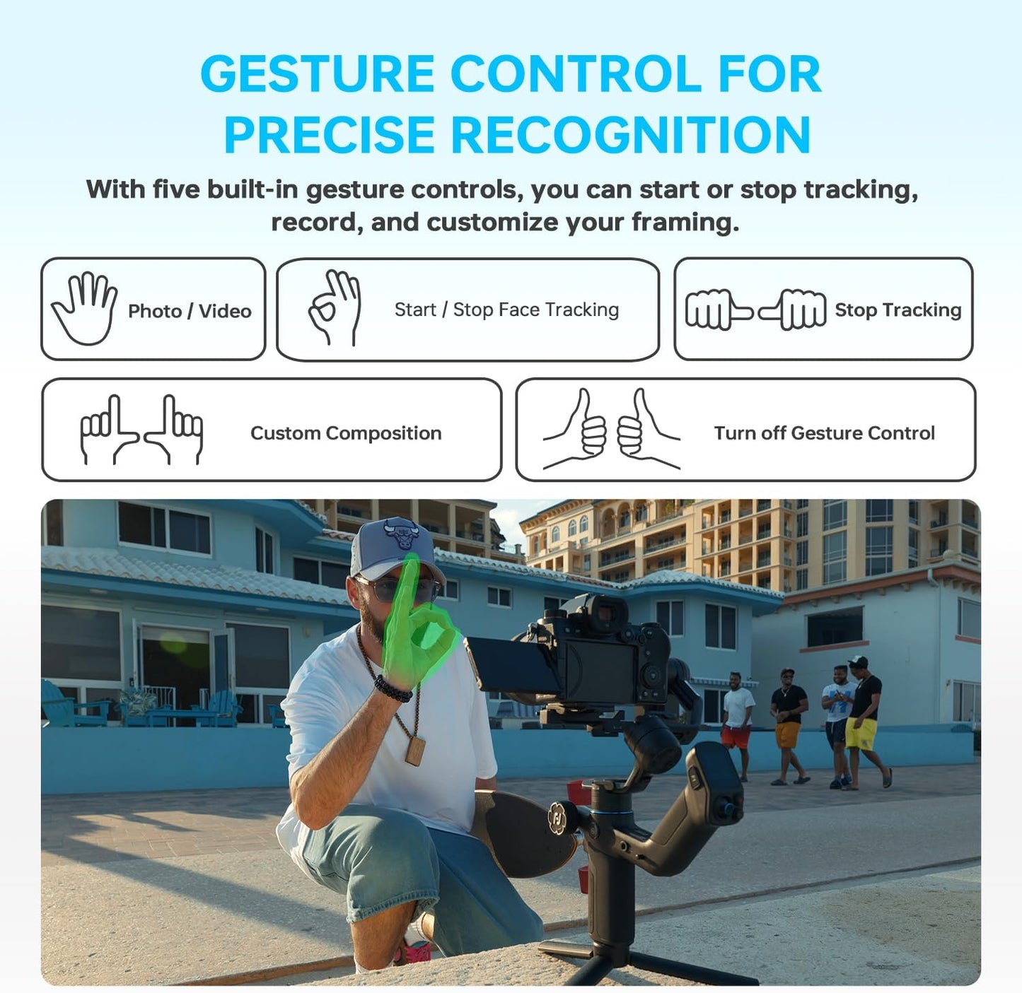 FeiyuTech SCORP Mini 3 Pro [Kit] Camera Gimbal – AI 4.0 Tracking, Detachable Handle [Bag+Fill Light+Extension Pole] 4.4lbs Payload – Gimbal Stabilizer for Mirrorless,Compact,Action Cam & Smartphones