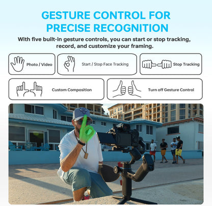 FeiyuTech SCORP Mini 3 Pro [Kit] Camera Gimbal – AI 4.0 Tracking, Detachable Handle [Bag+Fill Light+Extension Pole] 4.4lbs Payload – Gimbal Stabilizer for Mirrorless,Compact,Action Cam & Smartphones