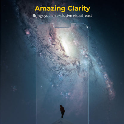 UNBREAKcable 2-Pack Screen Protector for iPhone 16e/13/13 Pro/14, Double Shatterproof Tempered Glass [Easy Installation Frame] [9H Hardness] [99.99% HD] [Case Friendly] for iPhone 6.1 inch