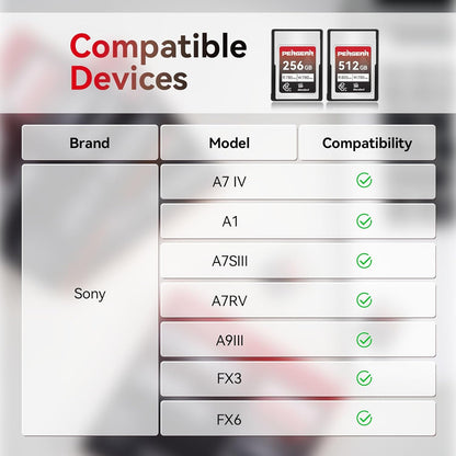 Pergear Upgraded 256GB CFexpress Type A Memory Card, Up to 780MB/s Read Speed & 780MB/s Write Speed for 4K 120P,8K 30P Recording, for Sony Alpha & FX Cameras, 2-Pack (Upgraded Version VPG200)