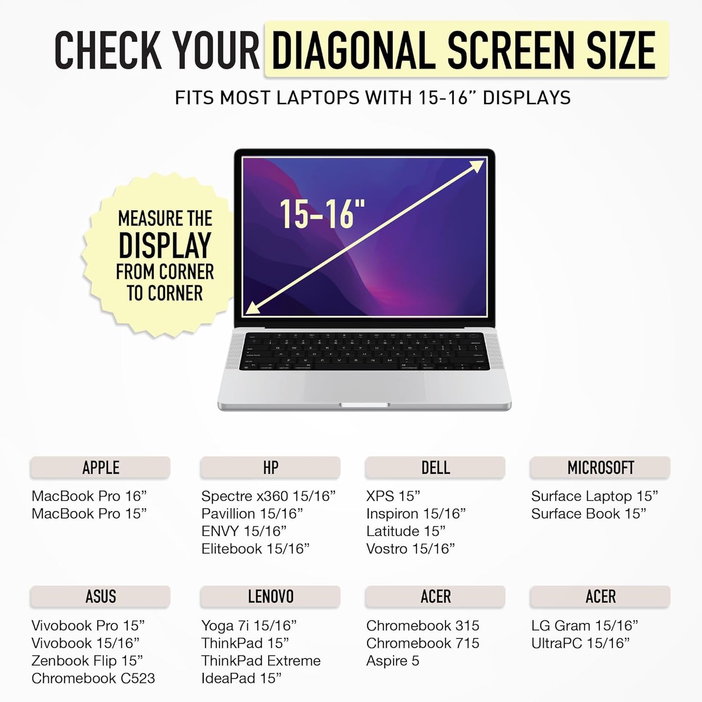 Vandel Portable Electronic Device Cover, Laptop Sleeve 15-16 Inch for Women and Men, Compatible with MacBook Pro, HP, Dell, Asus, Lenovo, Protective but Soft, Fits in Your Bag, Unique Puffy Design