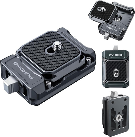 Camera Quick Release Plate Kit,w 1/4" to 3/8" Screw Thread,Quick Release System QR Plate Camera Tripod Mount Adapter for Canon/Sony/Nikon Cameras/Zhiyun/Feiyu/DJI
