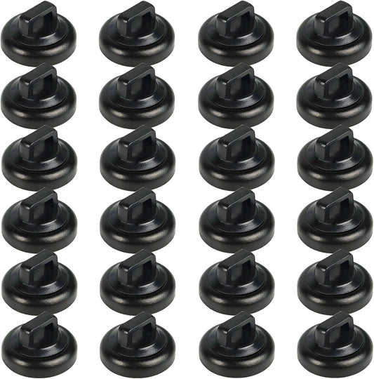Magnet Zip Tie Mount Magnetic Zip Ties Mount Clips Base Holder Strong Multipurpose Wire Cable Holder Mount Wire Clips Management for Home Office Marine Electrical Wiring (Black, 24 Piece)