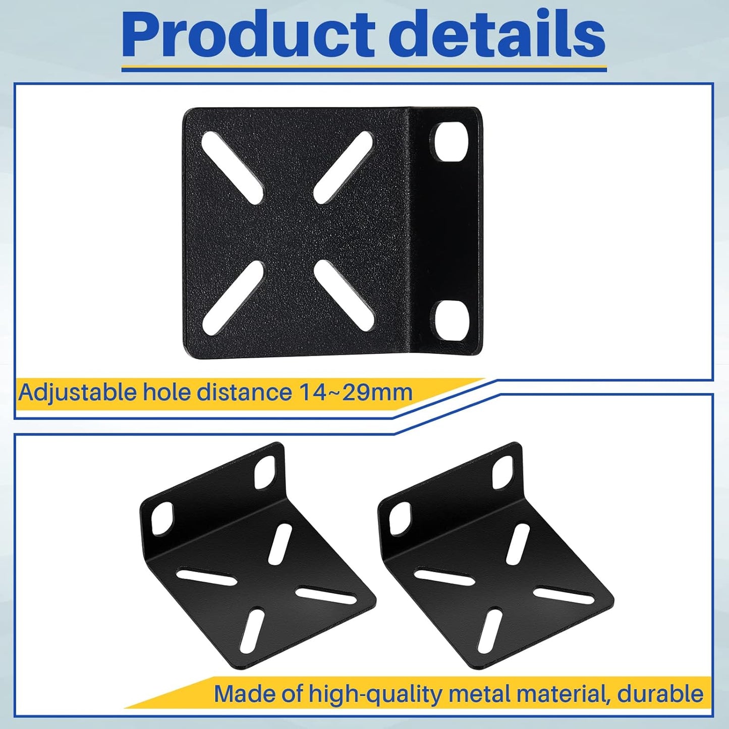 Pelopy Rack Mount Kit Compatible with 17.3 Inch Wide Switches, Adjustable Rack Ears Universal Mount Brackets Compatible with Netgear/Buffalo Tech/Dell/D-Link/Linksys/TRENDnet Products