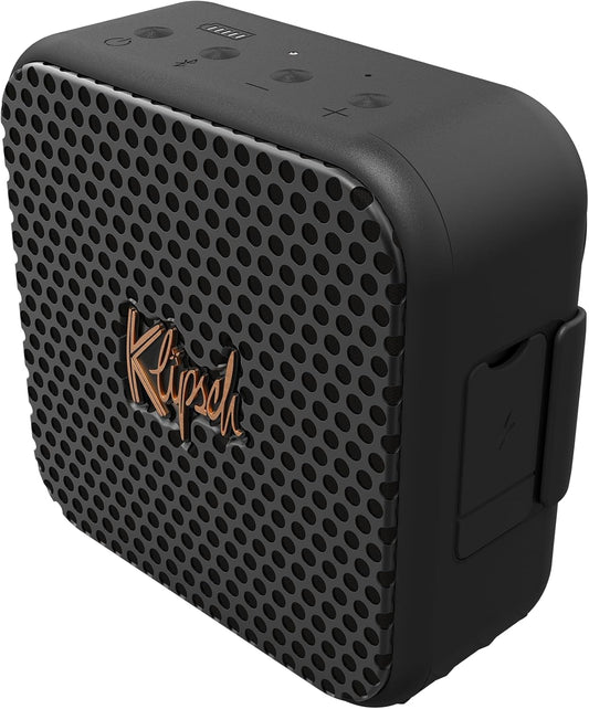 Klipsch The Austin Portable Bluetooth Speaker with a 1.5" Full Range Driver, IP67 dust and Waterproof Rating, 12 Hours of Playtime for a Premium Live Concert Experience