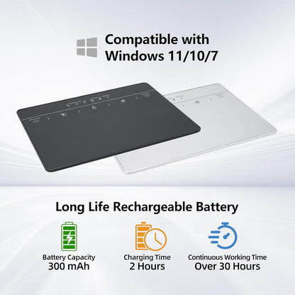 MICROPACK Digitally Yours Wired Trackpad for Windows 7/10/11, USB Trackpad with Multi-Touch Gestures, Plug-and-Play USB Touch Pad Mouse Pad Large for PC Computers & Laptops, Black