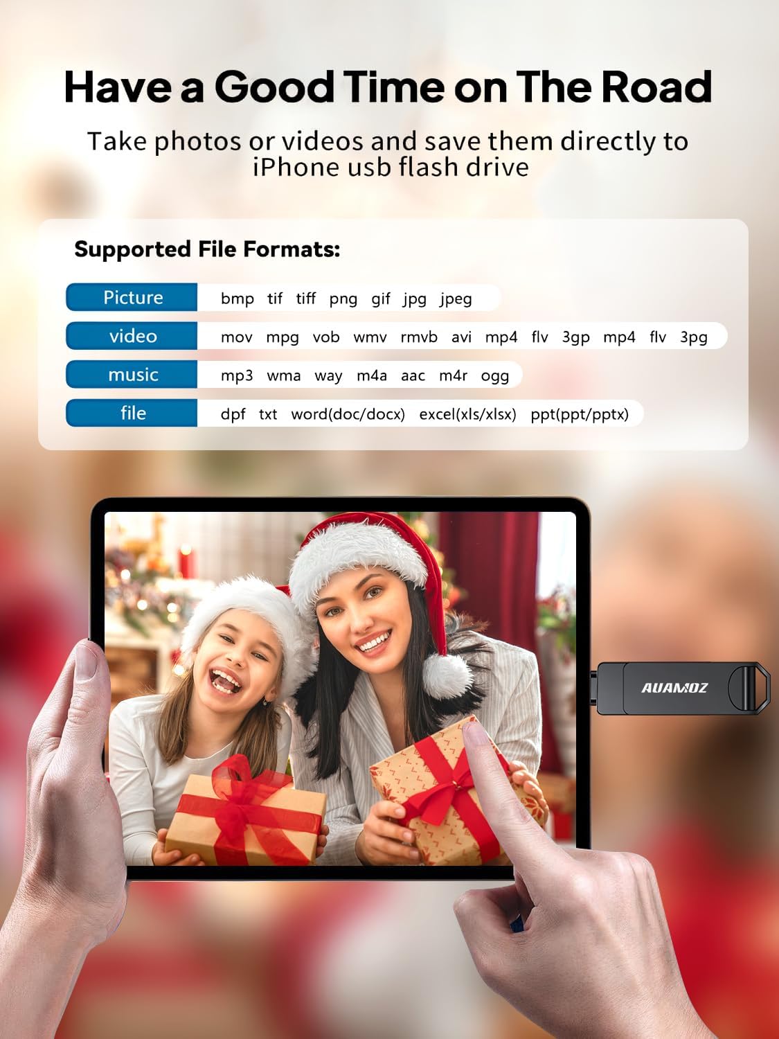 512GB Flash Drive Intended for iPhone, Memory Stick Storage Files Photos Videos Backup, Compatible with iPhone iPad Android PC, Plug and Play, No Application Required (Metal Gray)