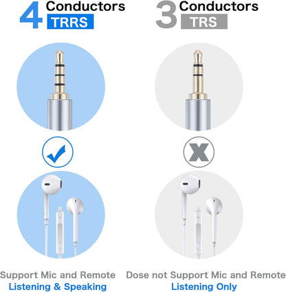 Male to Male Audio Cable 1Ft,90 Degree TRRS 3.5mm 4 Pole Nylon Braided Stereo Aux Cable/Auxiliary Cable/Aux Cord for Headphones, PS4,Phone, Tablets, Headset, PC, Laptop and More (1Ft)