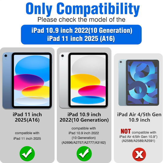 Nillkin for iPad 10th Generation Case with Keyboard & iPad 11th (A16, 2025), Magic-Style Magnetic Detachable Backlit Keyboard Case with Camera Cover and Multi-Touch Trackpad for 10th Generation