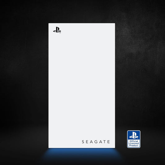 Seagate Game Drive for PS5 External SSD 2TB Solid State Drive - USB 3.2 Officially Licensed White with Blue LED Lighting (STMH2000100)