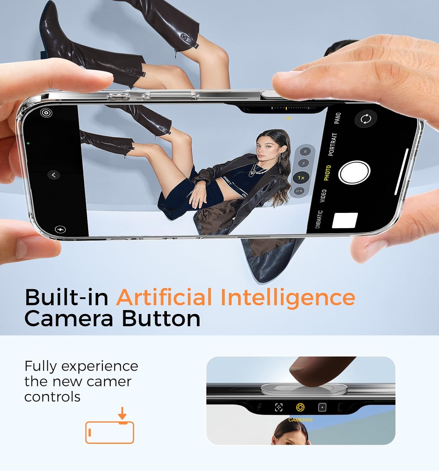 MAGIC JOHN 360° Rotatable Magnetic Invisible Stand for iPhone 16 Case [Camera Control Button] [Compatible with MagSafe] 16FT Military Grade Shockproof for iPhone 16 Case 6.1'' with Kickstand, Clear