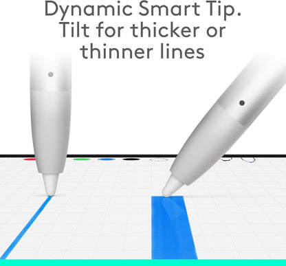 Logitech Combo Touch iPad Air 13-inch (M2 & M3)(2024, 2025) Keyboard Case - Midnight Black and Logitech Crayon Digital Pencil (2018 and Later)