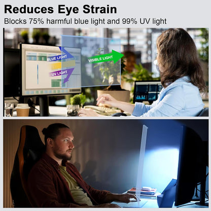 31.5-32 Inch Blue Light Filter for Computer Monitor, TV Computer Screen Blue Light Blocker Panel (28.5''x17.1''), Eye Protection Anti-Scratch HD Not Anti-Glare