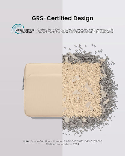 tomtoc Slim Laptop Sleeve Case for 13-inch New MacBook Air M4/A3420 M3/A3113 M2/A2681, M1/A2337 2025-2018, MacBook Pro M2/M1, Water-Resistant Protective Carrying Case with Accessories Pocket