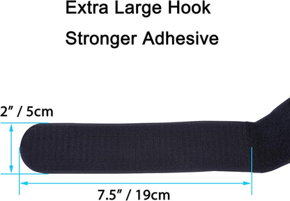 Extra Large 4 Pack 2 x 48 Inches Hook and Loop Strap, Reusable Fastening Cable Tie Down Straps by Wisdompro - Reusable, Durable Functional Cinch Cable Straps for Your Home, Office, Workspace