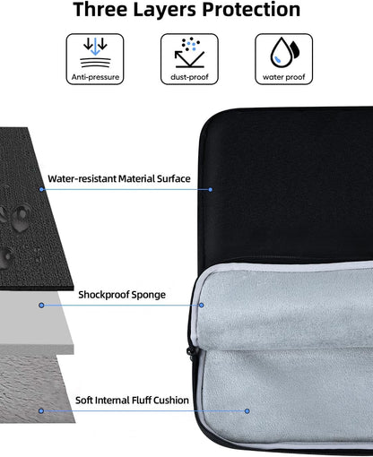 EVICIV Laptop Sleeve Case 24 inch, 360° Protective Laptop Carrying Case Computer Cover Bag with Handle for 23-24.5 inch Desktop, Portable Monitor, Notebook, Large Travel Briefcase Handbags(Black)