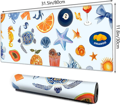 Galdas Gaming Mouse Pad XXL XL Large Long Extended Big Mousepad Non-Slip Rubber Keyboard Mouse Pad with Stitched Edges for Laptop Home Office (31.5x11.8x0.08 Inch) -Shell 2025