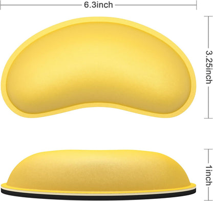 Dapesuom Mouse Wrist Rest, Ergonomic Memory Foam Mouse Wrist for Computer Desk Mats Support, Hand Rest Pad Cushion for Gaming, Office, Laptop, Men, Women, Pain Relief & Easy Typing, Apricot Yellow