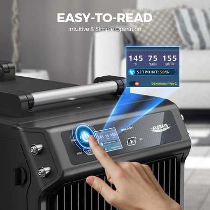 ALORAIR Crawlspace Dehumidifiers, 145 Pint Commercial Dehumidifier for Basements with Drain Hose, 1,800 Sq.Ft Auto Defrost Compact Portable Industry Crawl Spaces Dehumidifier