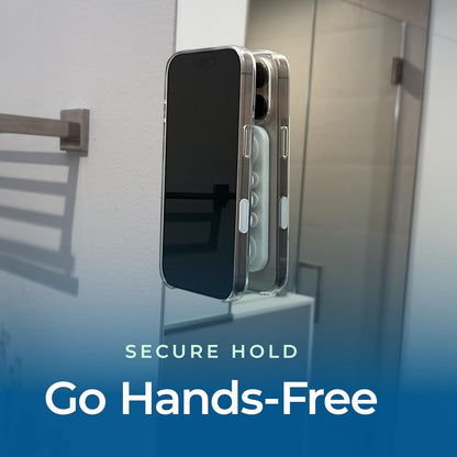 The Clingy Thingy Magnetic Sticky Phone Grip - Removable iPhone Suction Grip for Hands-Free FaceTime - Workouts, Influencers & Content Creator Essentials, Compatible with iPhone 12-16 (Glacier Black)