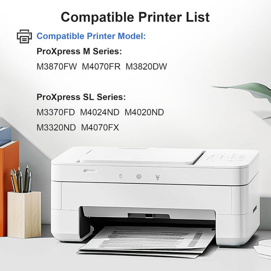 MLT-D203L 2 Black Compatible Toner Cartridge High Yield Replacement for Samsung 203L 203 MLT-D203L Work with Proxpress M3320ND M3870FW M4020ND M3370FD M3820DW M4070FR M4070FX Printer