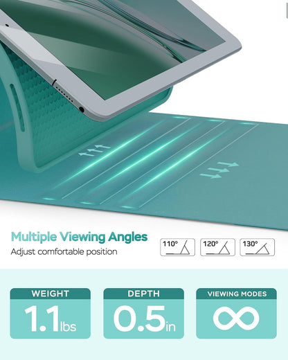 Keyboard Case for iPad 9th 8th 7th Generation 10.2" - 7 Colors Backlit Detachable Folio Keyboard Cover with Pencil Holder for iPad Pro 10.5" / iPad Air 3rd Gen (Cyan)