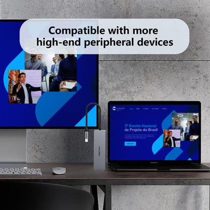 USB C Hub 10Gbps Adapter with 2 USB-C 3.2 & 2 USB-A Ports, Power Delivery, High-Speed Multiport Splitter for MacBook Pro, iPhone 16/15 Pro, Galaxy S23