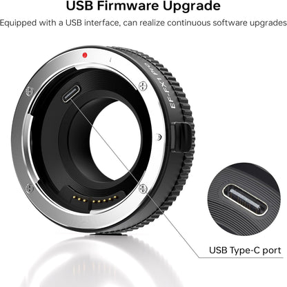 VILTROX EF-FX1 PRO Auto Focus Lens Mount Adapter Converter with Aperture Control Compatible with Canon EF/EF-S Lens to Fuji X-Mount Mirrorless Camera X-H1 X-PRO2 X-T2 X-T3 X-T1 X-T20 X-T10 X-E2 X-E1