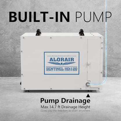 ALORAIR Sentinel HDi120 Commercial Dehumidifier with Pump, 235 Pints Whole Homes Dehumidifier for Crawl Spaces, Basements, up to 3,300 sq. ft. cETL
