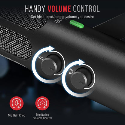 FIFINE XLR/USB Podcast Dynamic Microphone for Streaming, Studio XLR Microphone, PC Streamer Mic All Metal with Mute Button, Headphone Jack, for Vocal Voice Over Music Recording-AmpliTank Tank3