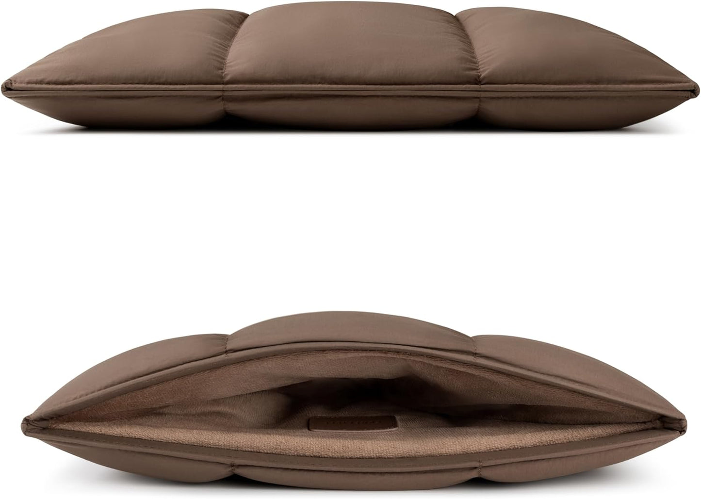 Comfyable Puffy Laptop Sleeve 13 Inch 14 Inch, Quilted Puffer Laptop Carrying Case, Pillow Case Compatible with MacBook Air M4 2025 M3 M2 M1, MacBook Pro M4 Pro/Max, Mocha Brown