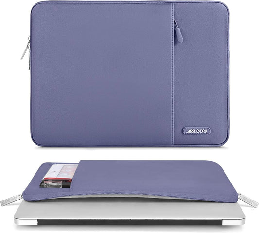 MOSISO Laptop Case 15 inch, 15 inch Laptop Sleeve Compatible with MacBook Air 15 M4 A3241 M3 A3114 M2 A2941 2025 2024 2023,Dell XPS 15,Polyester Vertical Computer Sleeve Bag with Pocket, Lavender Gray