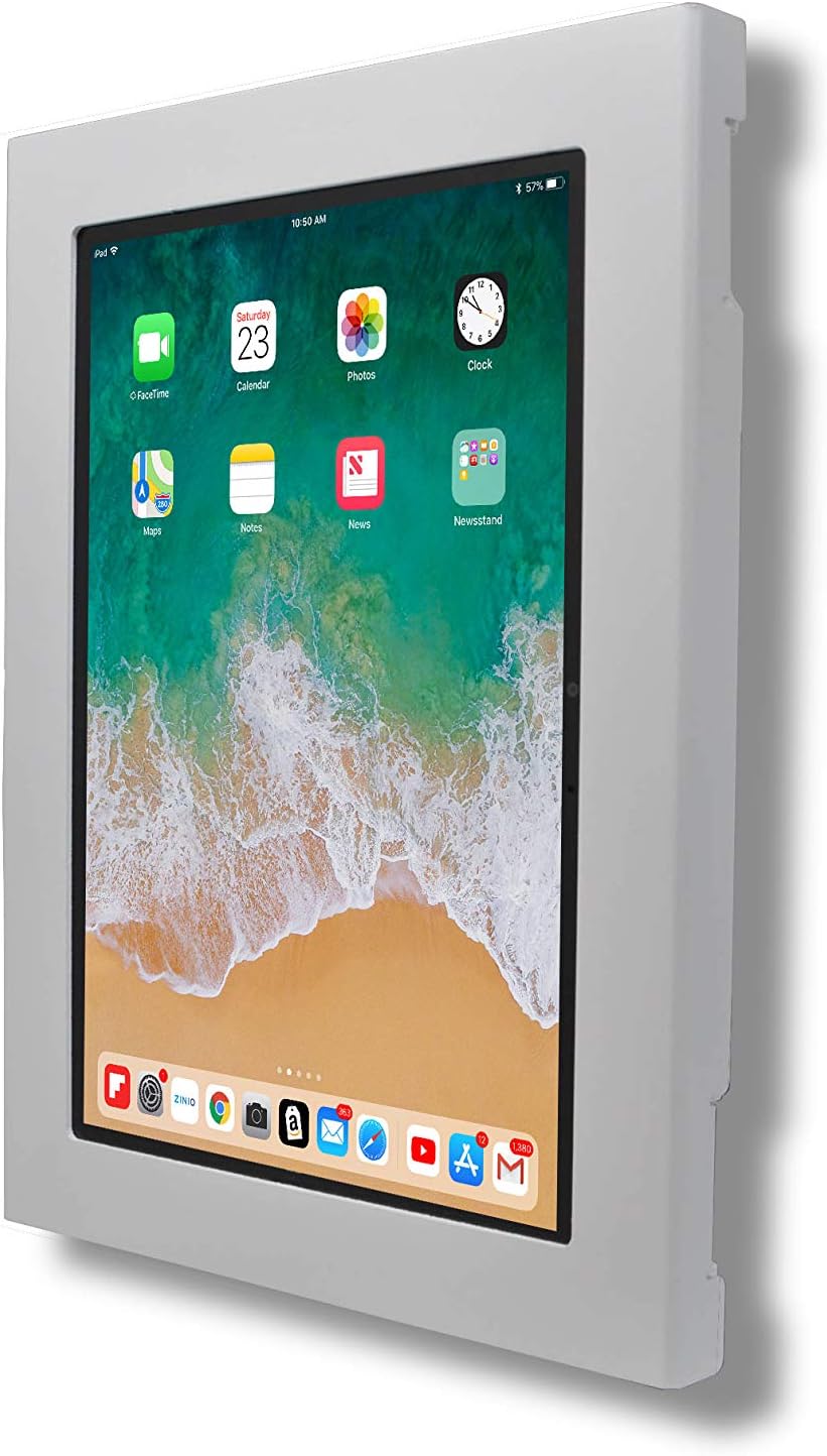 TABcare Locking Security Metal Case for Apple iPad Pro 11" 2024 5th gen. for Kiosk, POS, Store, Show Display (White, iPad Pro 11 2024)