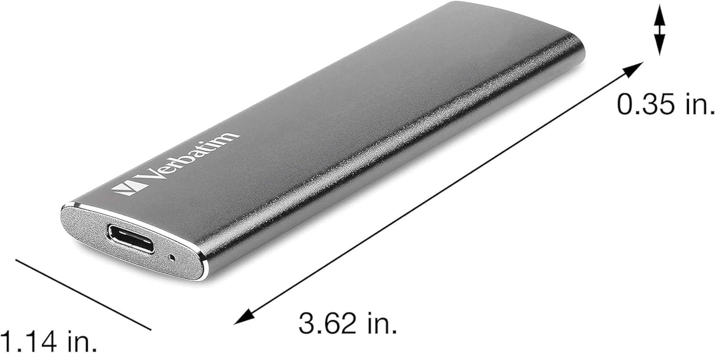 Verbatim 1TB Vx500 Portable SSD External Hard Drive USB 3.1 Gen 2 – Space Gray