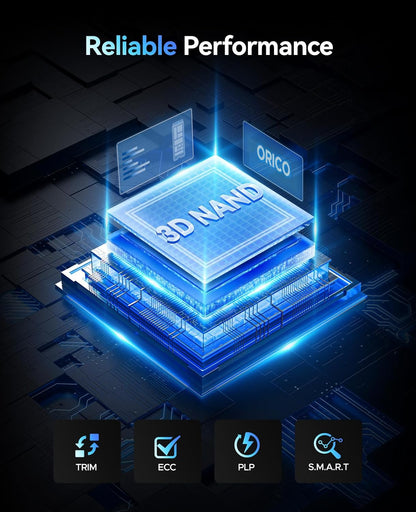 ORICO 2TB M.2 NVMe SSD, PCIe Gen3x4 M2 2280 SSD, Up to 3600MB/s Read & 2400MB/s Write, 3D NAND Flash Internal Solid State Drive with SLC Cache, Compatible with Laptops PC Desktops-e3500