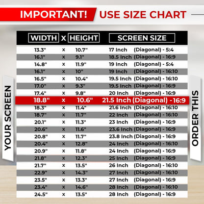 21.5 Inch 16:9 Computer Privacy Screen Filter for Monitor - Privacy Shield and Anti-Glare Protector