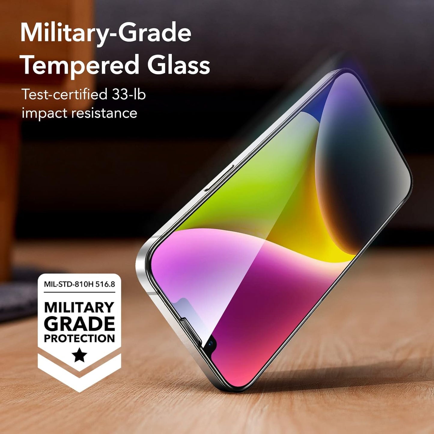 ESR 3 Pack for iPhone 13 Pro Max/iPhone 14 Plus Screen Protector, [9H Hardness] [Military Grade Shatterproof] Tempered Glass Film with Easy Installation Tool, HD Clear, Scratch Resistant