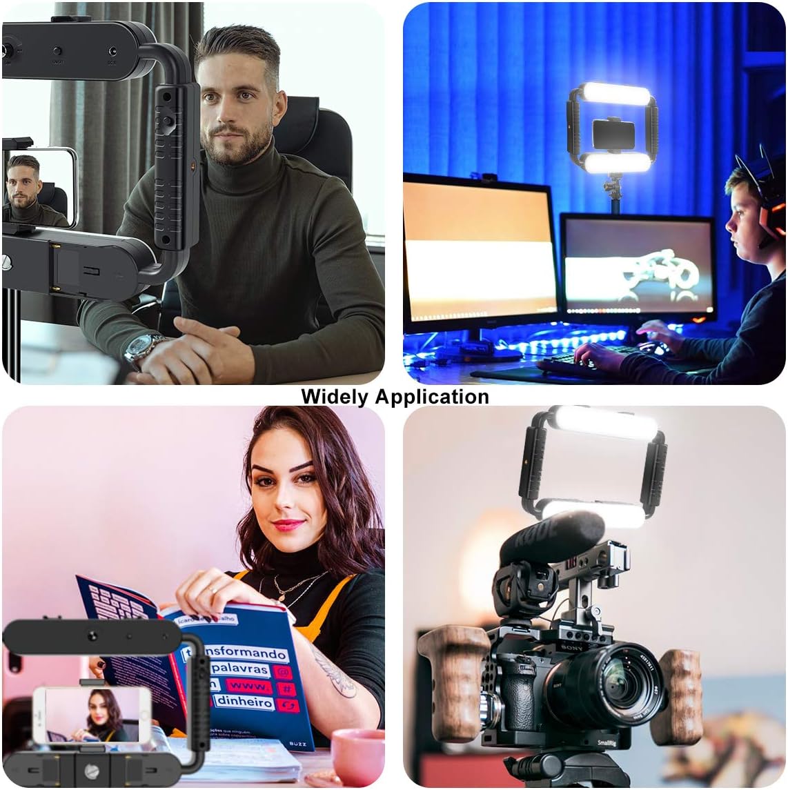 GVM Great Video Maker LED Ring Light 5600K Selfie Light, Smartphone Video Rig & Phone Video Stabilizer for Camera, Smartphone, Makeup, YouTube Setup, Self-Portrait Shooting with Bluetooth