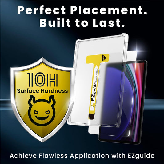 BELLEMOND Tempered Glass Screen Protector for Galaxy Tab S10+ / S9+ / S8+ / S7+ / S9 FE+ / S7 FE (12.4”) | Ultra Clear | EZ Guide Kit for Flawless Install | 10H | 1 Pack | Designed in Japan