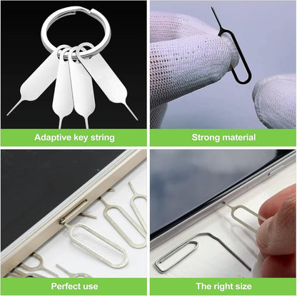 ZukoCert 16 Pieces SIM Card Removal Tool Set, Multi-Functional SIM Ejector Tool, SIM Card Pin, Phone SD Card Removal Tool Key, Universal for Smartphone